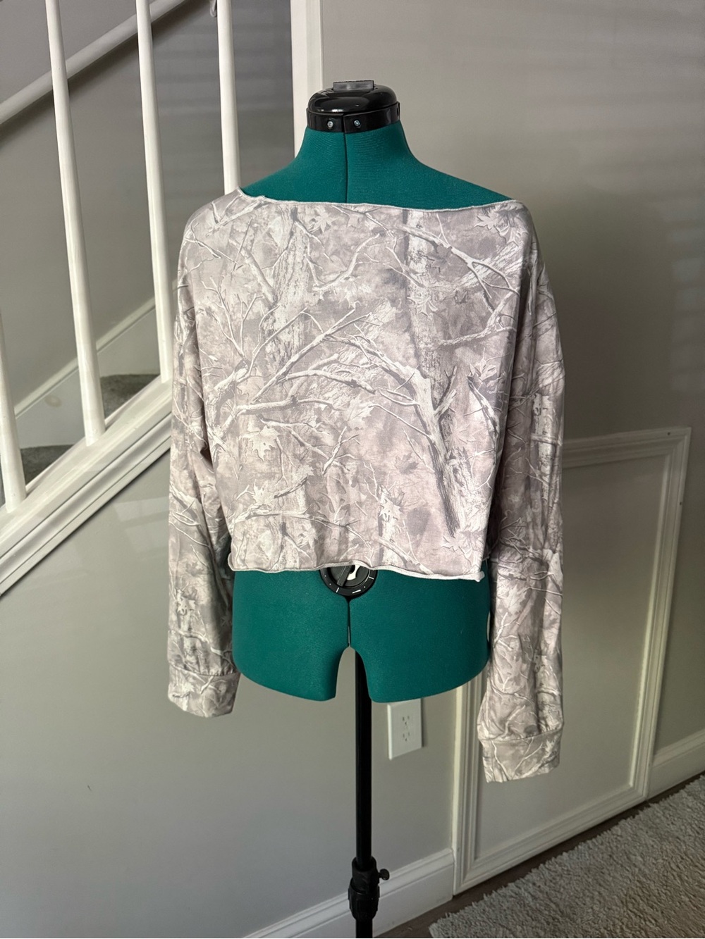 Off the shoulder women’s Cammo long sleeve top Outdoor Hunter Fall Real Cammo